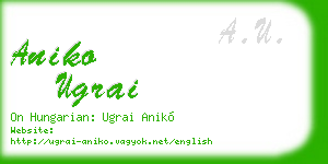 aniko ugrai business card